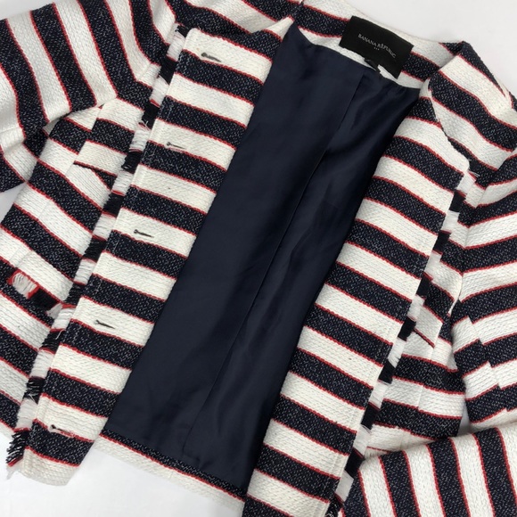 ❤️ Banana Republic Striped Tweed crop blaze - Picture 8 of 9